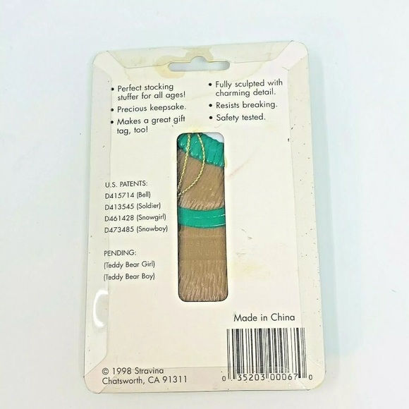 NEW Vintage Christmas Personalized Name Ornament “Taylor” 90s Retro Bear Cute - Picture 3 of 3